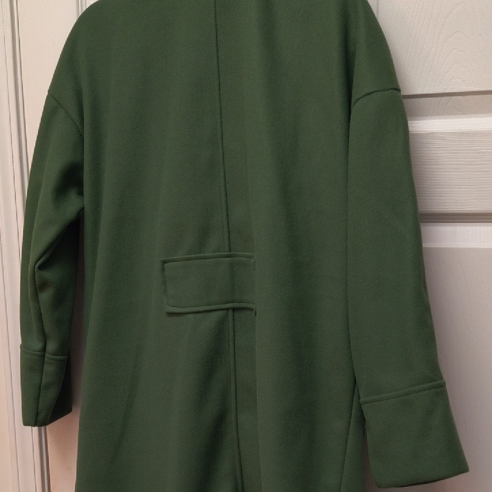 Women's Green Double-Breasted Coat - Picture 2 of 4